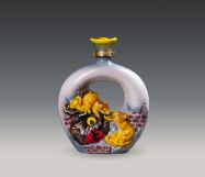 陶瓷酒瓶-子（鼠）錢鼠運金